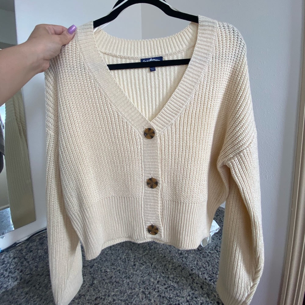 Cream knit cardigan